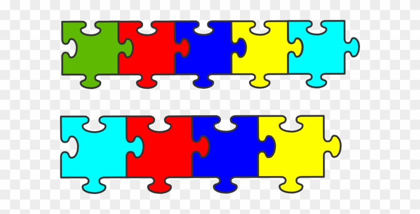 Autism Clipart - Puzzle Pieces Border Clip Art #47335