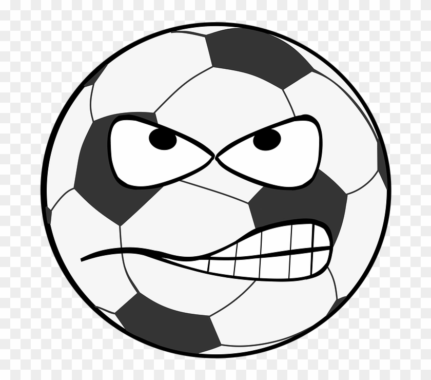 Football, Clip Art, Smiley, Evil, Flank, Shot, Goal - Arbeitsblätter Wm 2018 Pdf #47375