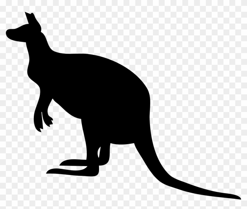 Kangaroo Silhouette Clipart #47400