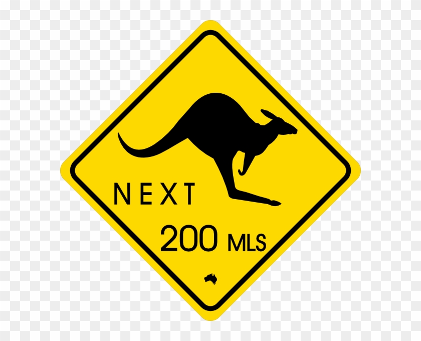 Kangaroo Traffic Sign Clip Art At Clker - Traffic Sign #47407