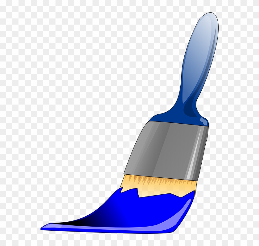 Paintbrush Blue Clip Art - Paint Brush Blue Paint #47518