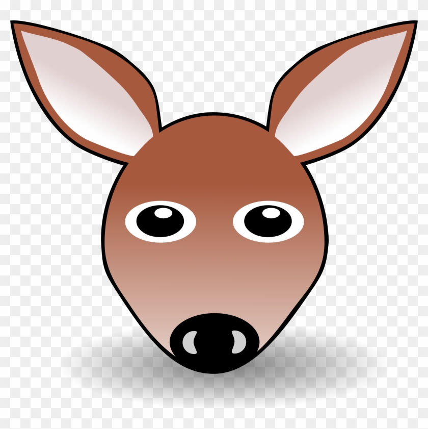 Fawn Face Brown Cartoon - Kangaroo Cartoon Face #47548