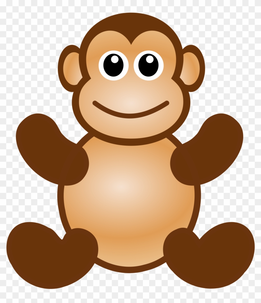 Public Domain Clip Art Image Illustration Of A Cartoon - Monkey Face Cartoon  - Free Transparent PNG Clipart Images Download