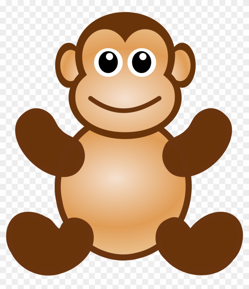 Public Domain Clip Art Image Illustration Of A Cartoon - Monkey Face Cartoon #47580