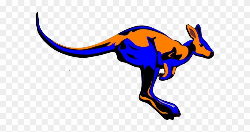 Blue Kangaroo Clip Art - Blue Kangaroo Clip Art #47602