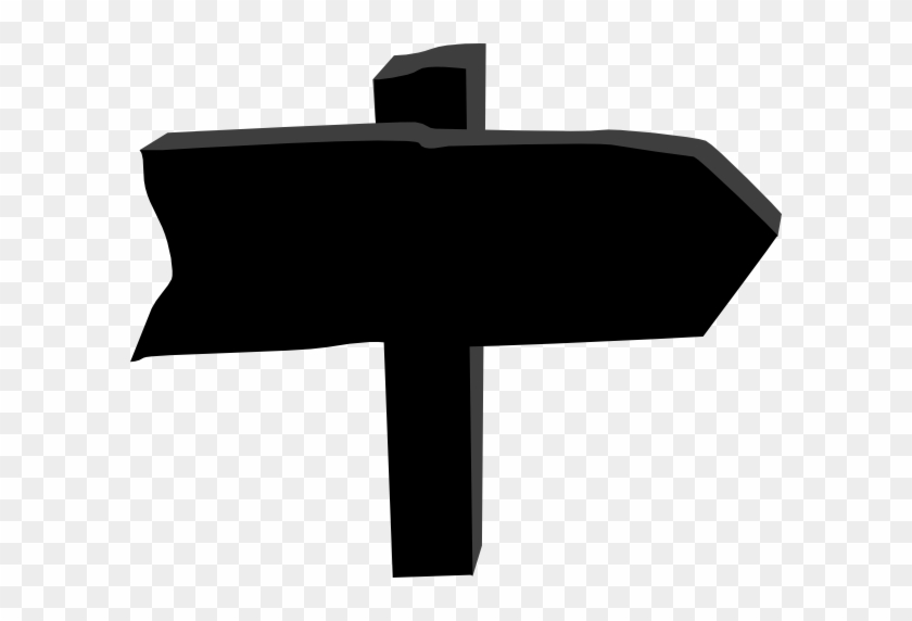 Black Road Sign Clip Art - Road Sign Black #47686