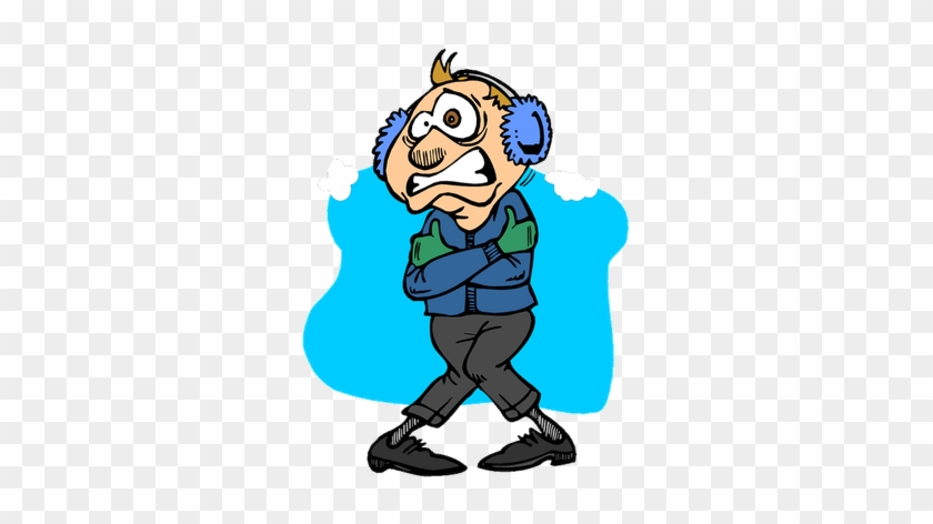 Chill Clipart February Weather - Freezing Person Cartoon #47780.