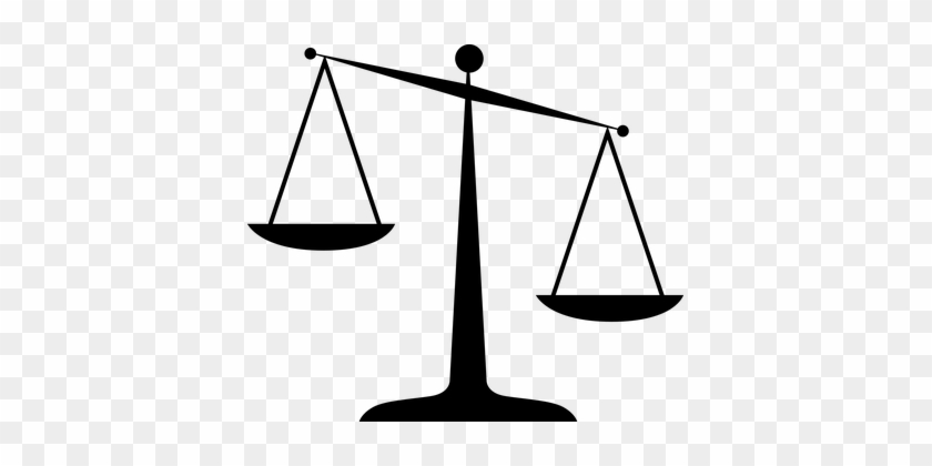 Justice Silhouette Scales Law Measurement - Scales Of Justice Clip Art #47972