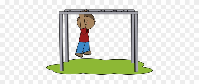 Kid On The Monkey Bars Clip Art - Clip Art #48035