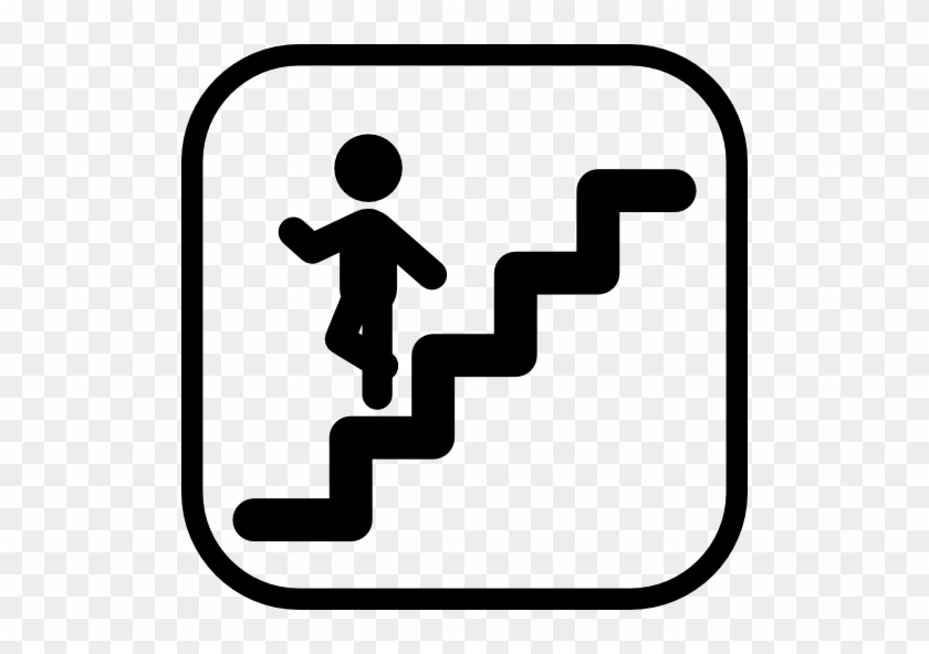 Size - Stick Man Walking Down Stairs #48181