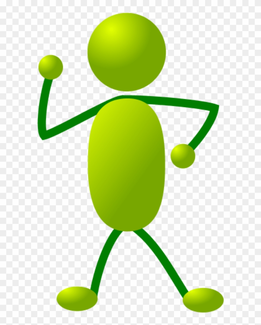 Green Stick People Dancing Clipart - Stick People Clip Art #48197