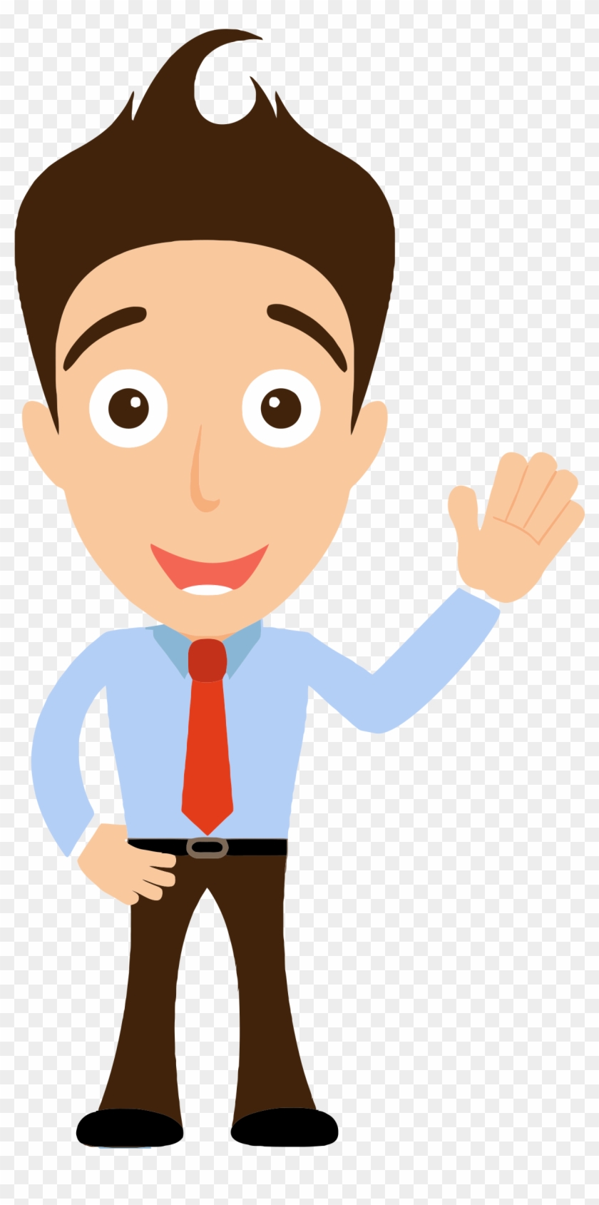 Clipart Man Png Clip Art Of 3094 Clipartwork Person - Man Hello Png #48226