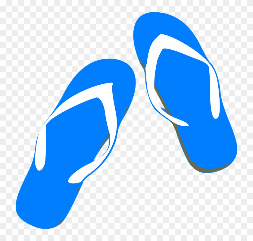 Free Vector Graphic - Blue Flip Flops Clip Art #48255