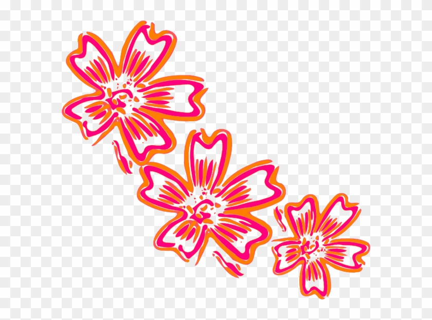 Flower Svg Clip Arts 600 X 543 Px - Cluster Of Flowers Cartoon #48396
