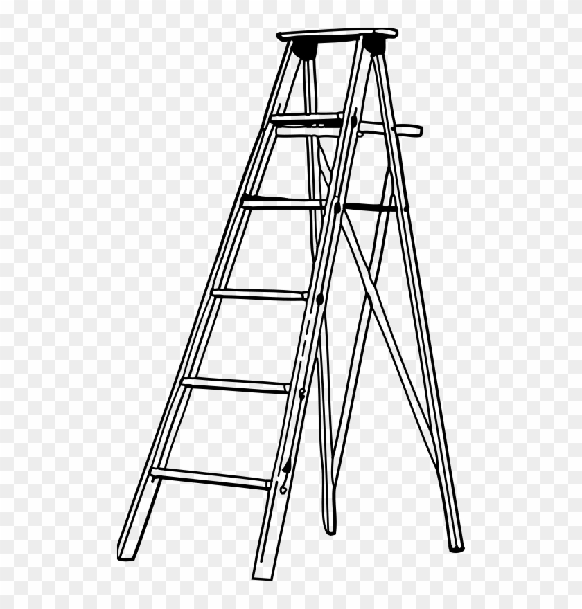 Clip Art Tags - Ladder Black And White #48415