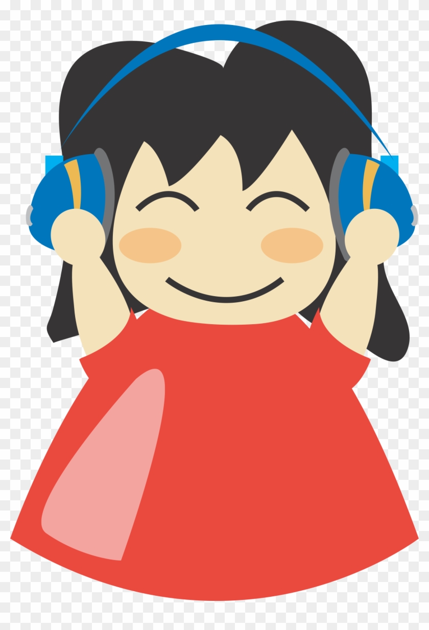 Girl With Headphones Clip Art At Clipart Library - Compréhension Oral #48617