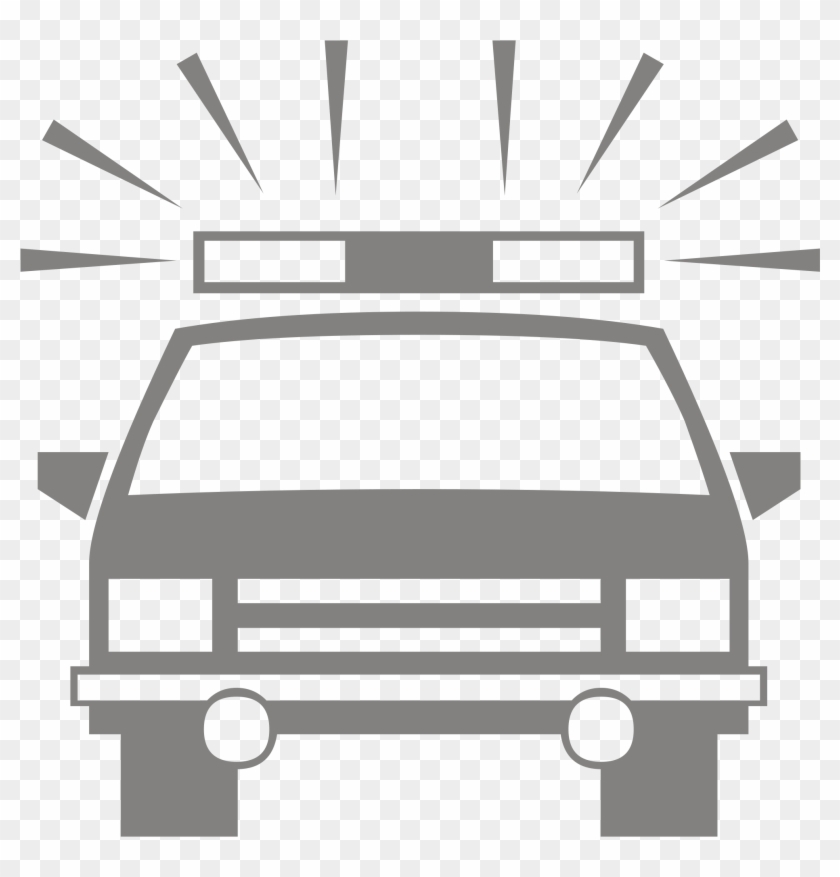 Police Car Silhouette Icon - Police Car Silhouette #48638
