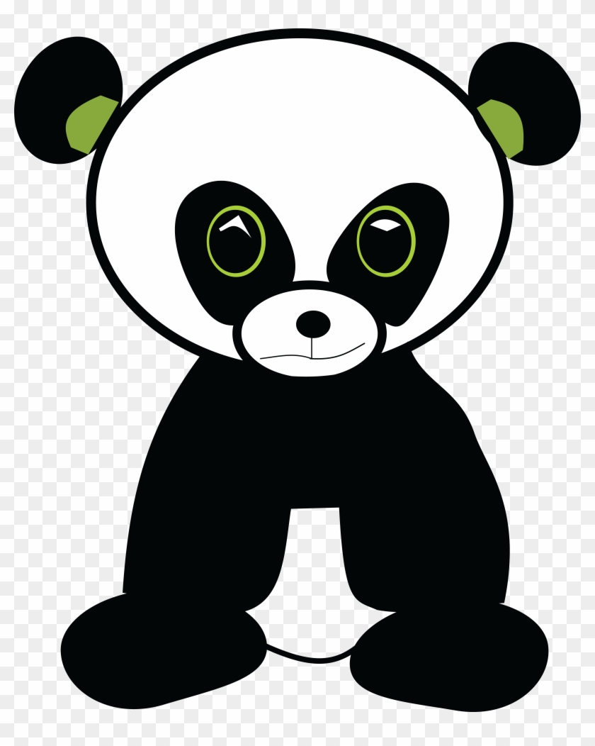 Free Clipart Of A Cute Green Eyed Panda - Portable Network Graphics #48742