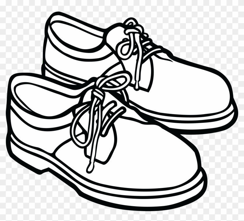 Free Clipart Of A Pair Of Mens Shoes - Shoes Black And White #48808