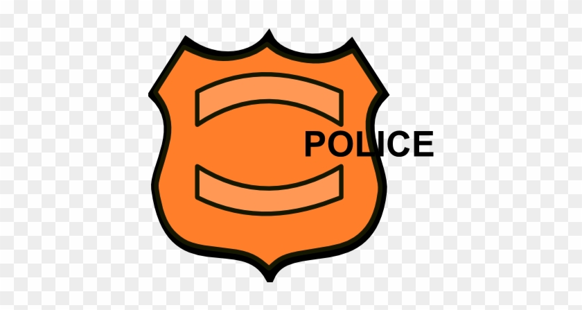Police Badge Outline Clipart - شارة الشرطة كارتون #48842