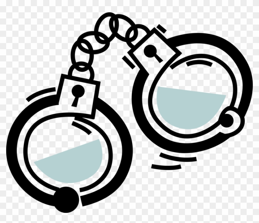 Vector Illustration Of Handcuffs Physical Restraint - Vector Illustration Of Handcuffs Physical Restraint #48882