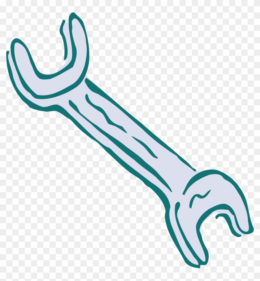 Free Clipart Of A Spanner Wrench - Kunci 10 Vector #48898