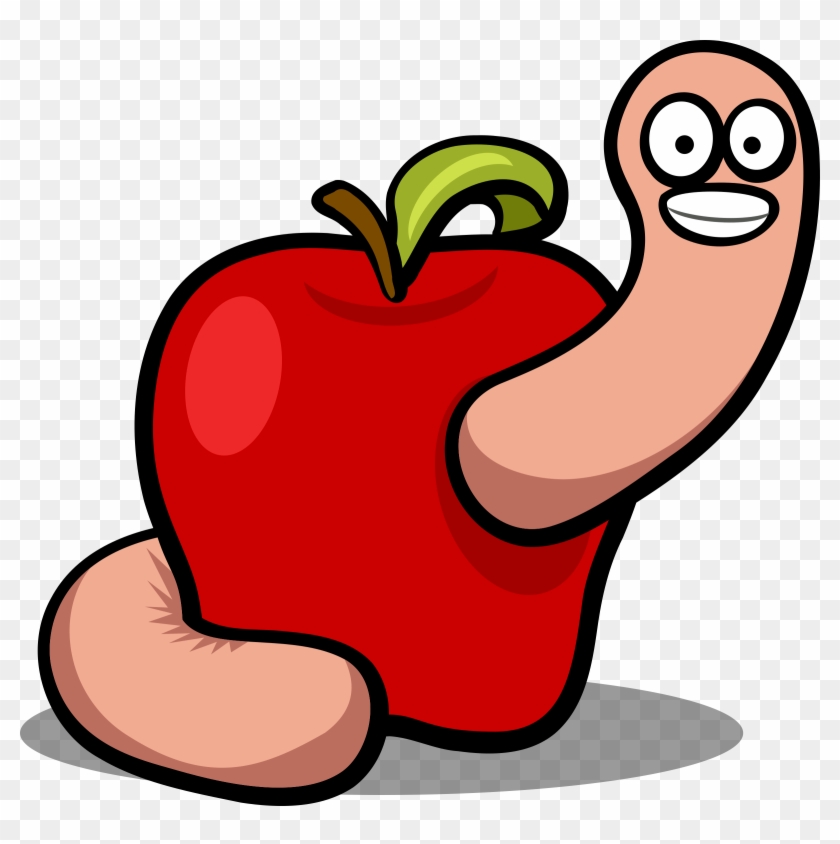 Clipart Info - Apple With A Worm #48994