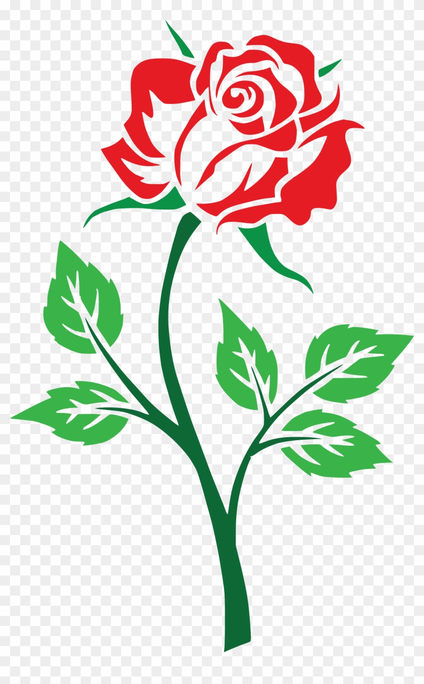 Free Clipart Of A Red Rose - Free Rose Svg File #49046