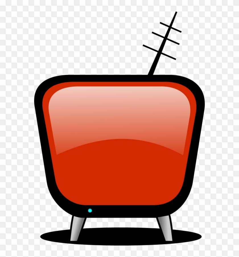 Vector Clip Art - Orange Tv Clip Art #49089