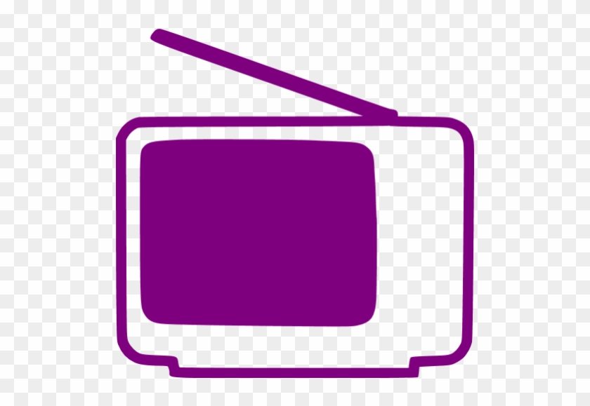 Tv Clipart Purple - Purple Tv Icon Png #49091