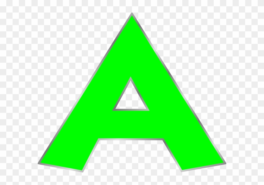 Letter A In Green #49132