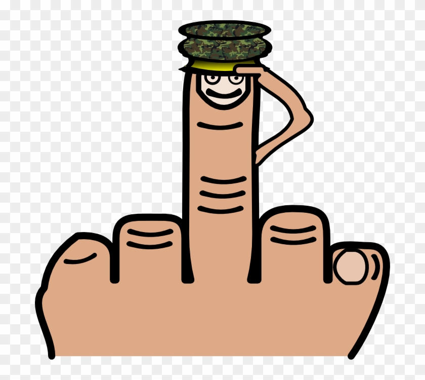 Clip Art Middle Finger - My Middle Finger Salutes You #49262