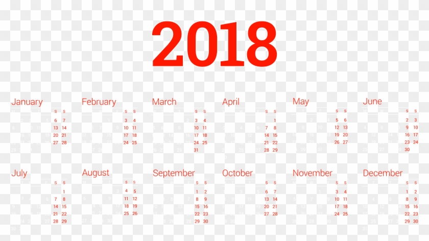 Free Clipart - 3 Column Calendar 2018 #49299