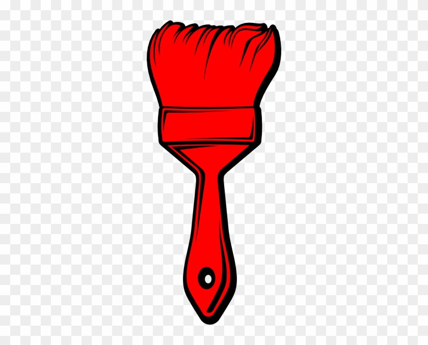 Red Paint Brush Clip Art #49337