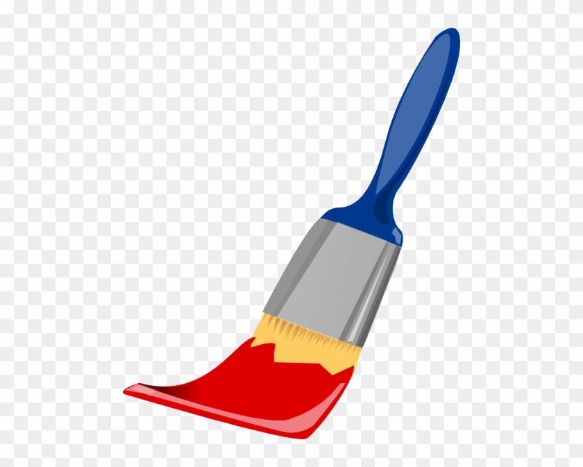 Paint Brush Blue And Red Clip Art - Paint Brush Red Clipart #49415