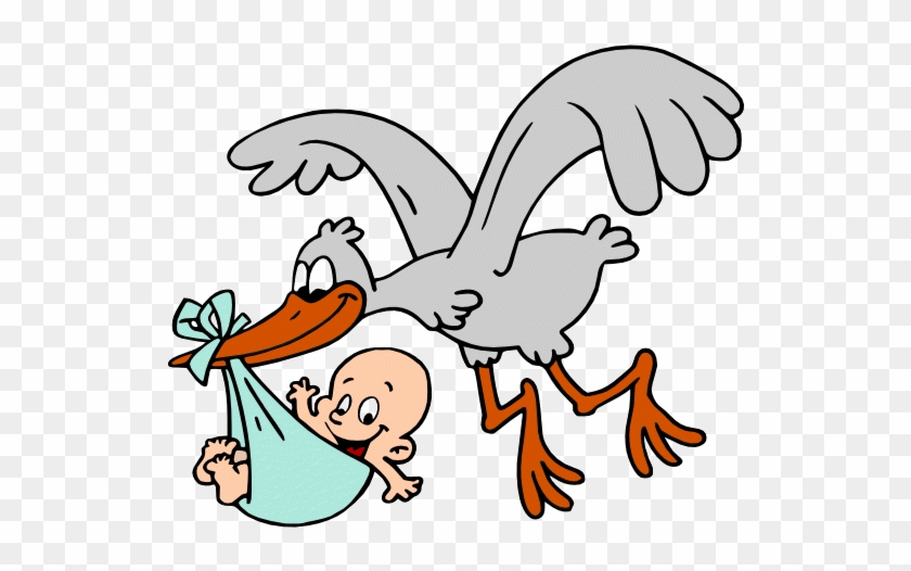 Stork With Baby Clipart Stork Carrying Ba Boy Cartoon - Stork Carrying Baby #49461