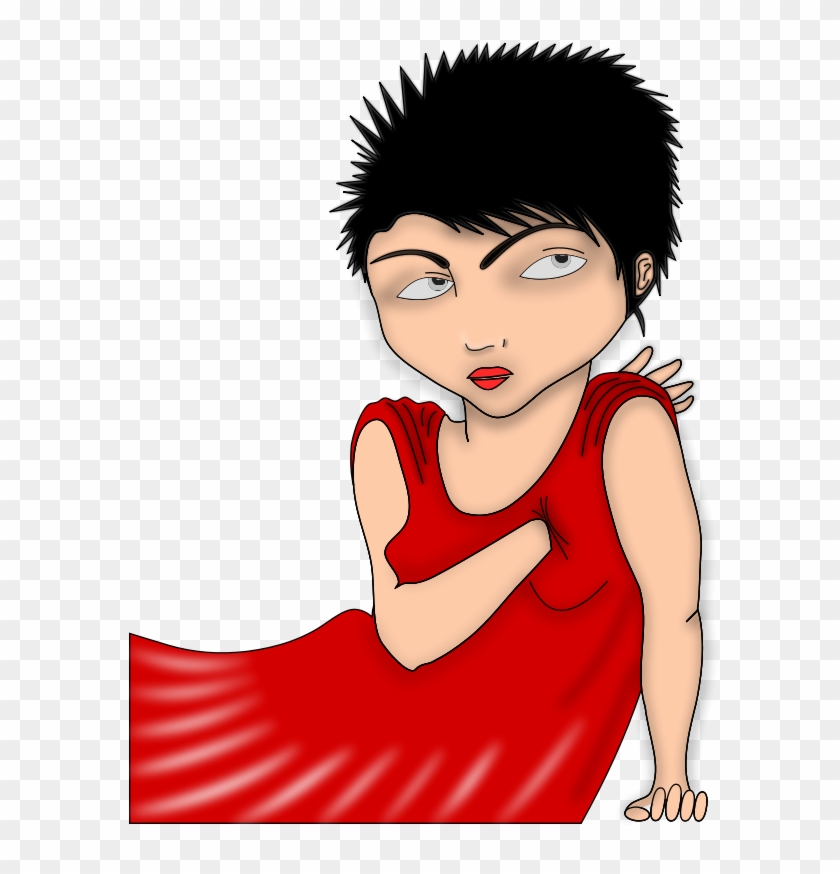 Free Frau Mit Rotem Kleid Cartoon Free Transparent Png Clipart Images Download