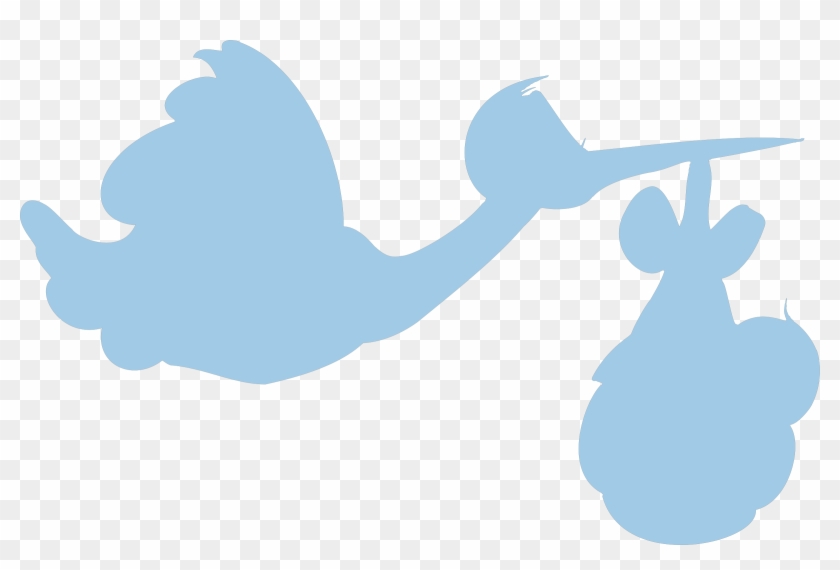 Stork Carrying Baby Icons Png - Stork Carrying Baby Silhouette #49563