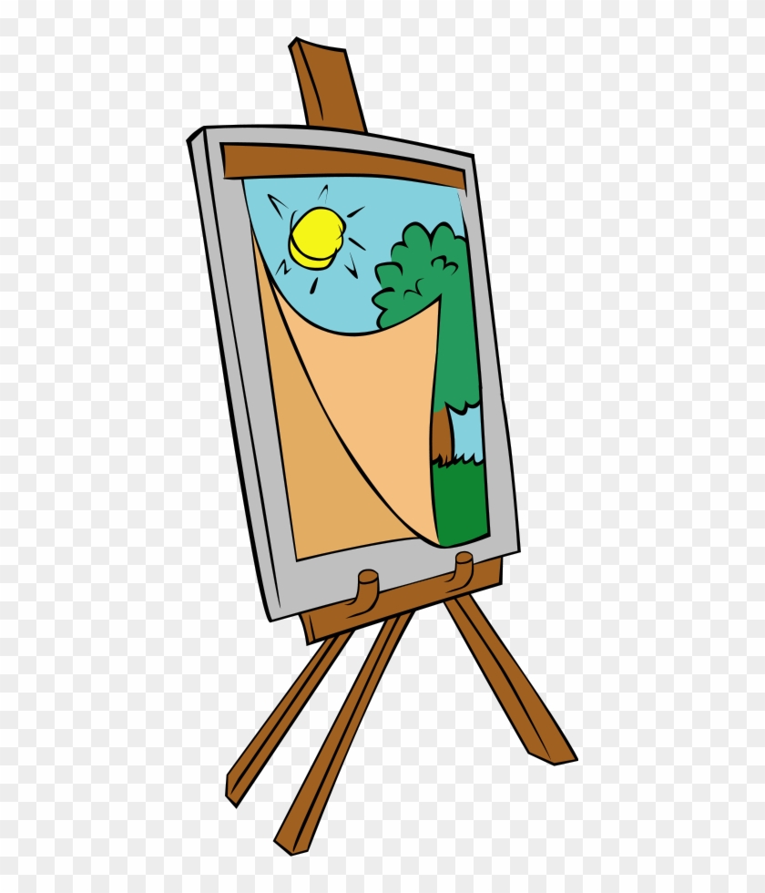 Paint Free Image At Clker Vector Clip Art Image - Painting On Easel Clipart #49580