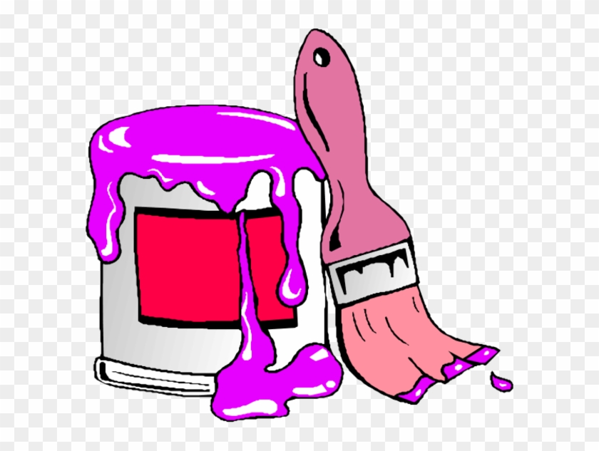 Paint Can And Brush Clipart Kid - Paint Can Clip Art #49654