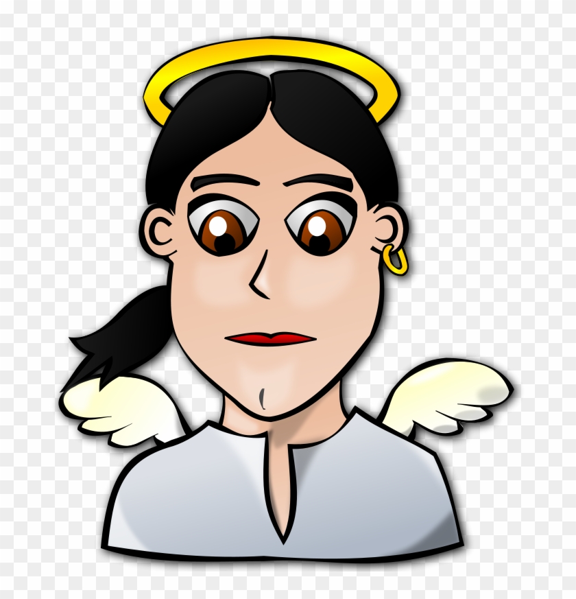 Tail Clip Art Download - Cartoon Angel Face #49678