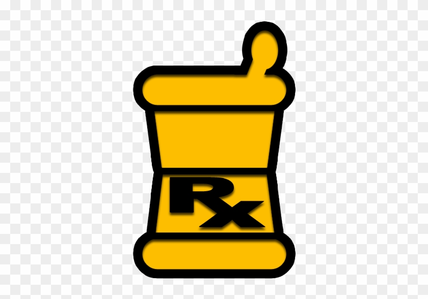 Mortar Pestle Pharmacist Rx Clipart Image - Pharmacy Rx Cartoon Logo #49799