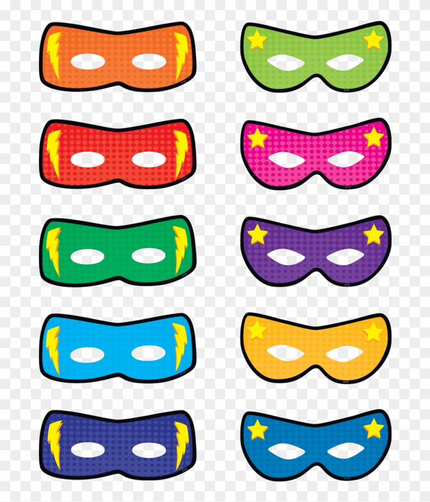 Superhero Masks Accents - Superhero Bulletin Board Cutouts #50021