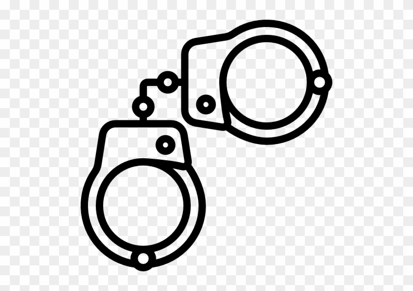 Size - Handcuffs Clipart Black And White #50106