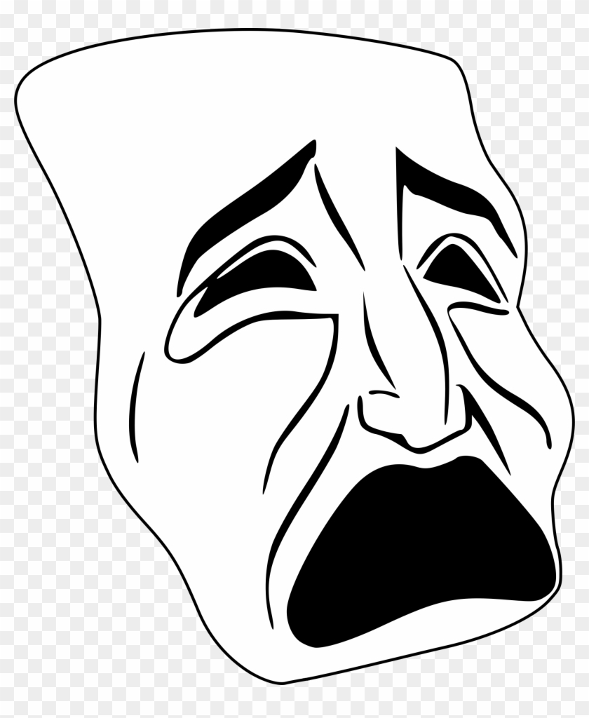 Mask - Tragedy Mask Clip Art #50182