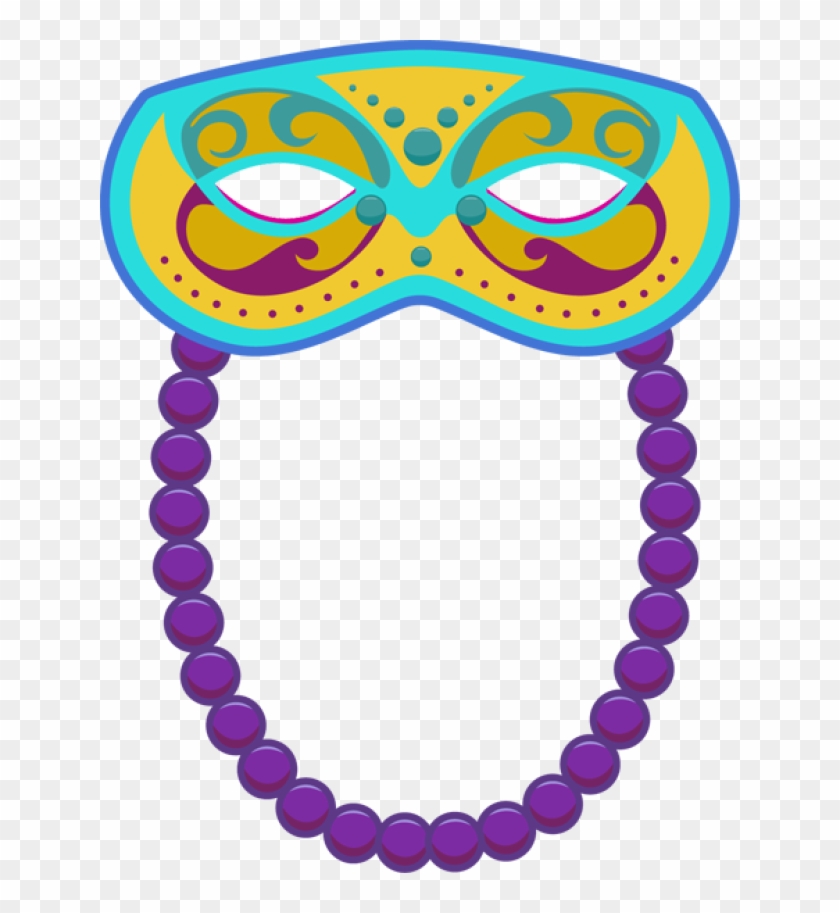 Clip Art Of Mardi Gras Mask Clipart Clipart Image - Necklace Onesie Svg #50195