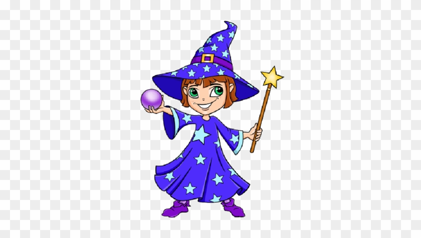 Ideal Wizard Clipart Free Magic Wizard Halloween Cartoon - Female Wizard Clipart #50483