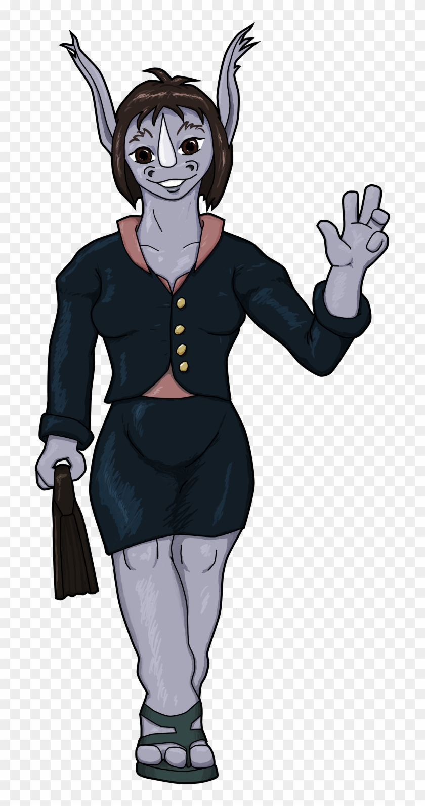 Single Female Lawyer Rhino V2 By Triggerbeast - Cartoon - Free Transparent  PNG Clipart Images Download