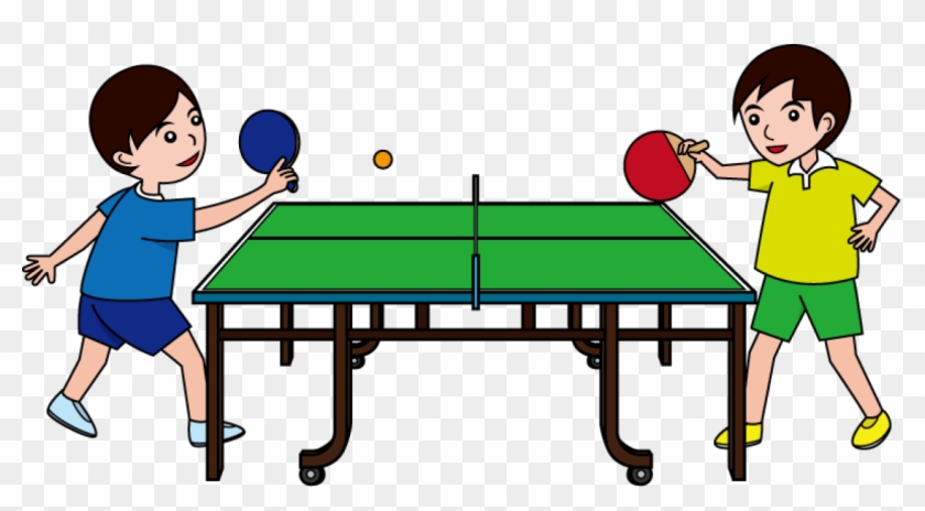 Table Tennis Clipart - Playing Table Tennis Clipart #50698