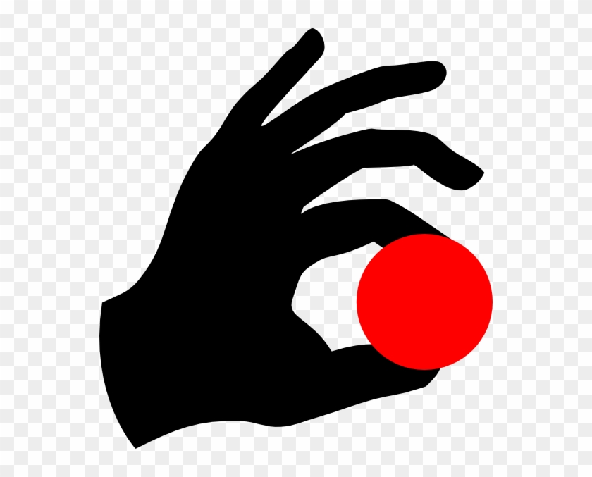 Magic Hand & Red Ball Clip Art - Hand Holding Ball Clipart #50791
